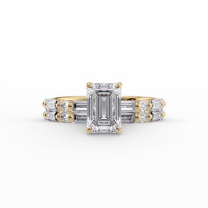 The Patricia Set With A 2 Carat Emerald Lab Diamond