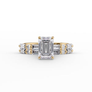 The Patricia Set With A 4.5 Carat Emerald Moissanite