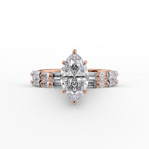 The Patricia Set With A 3.5 Carat Marquise Moissanite