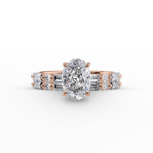 The Patricia Set With A 4.5 Carat Oval Moissanite