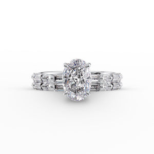 The Patricia Set With A 2 Carat Oval Lab Diamond