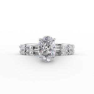 The Patricia Set With A 2.5 Carat Oval Lab Diamond