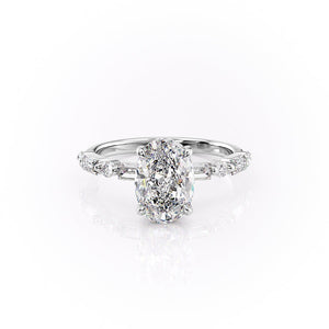 The Patricia Set With A 4 Carat Oval Moissanite