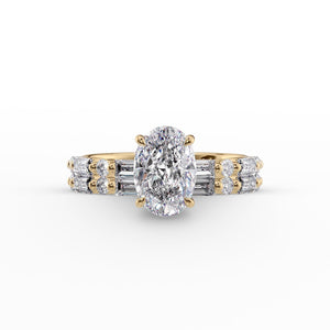 The Patricia Set With A 2.5 Carat Oval Lab Diamond