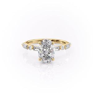 The Patricia Set With A 4.5 Carat Oval Moissanite