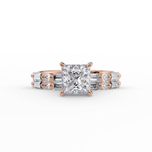 The Patricia Set With A 2 Carat Princess Lab Diamond