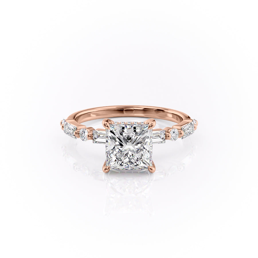 The Patricia Set With A 4.5 Carat Princess Moissanite