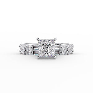 The Patricia Set With A 2 Carat Princess Lab Diamond