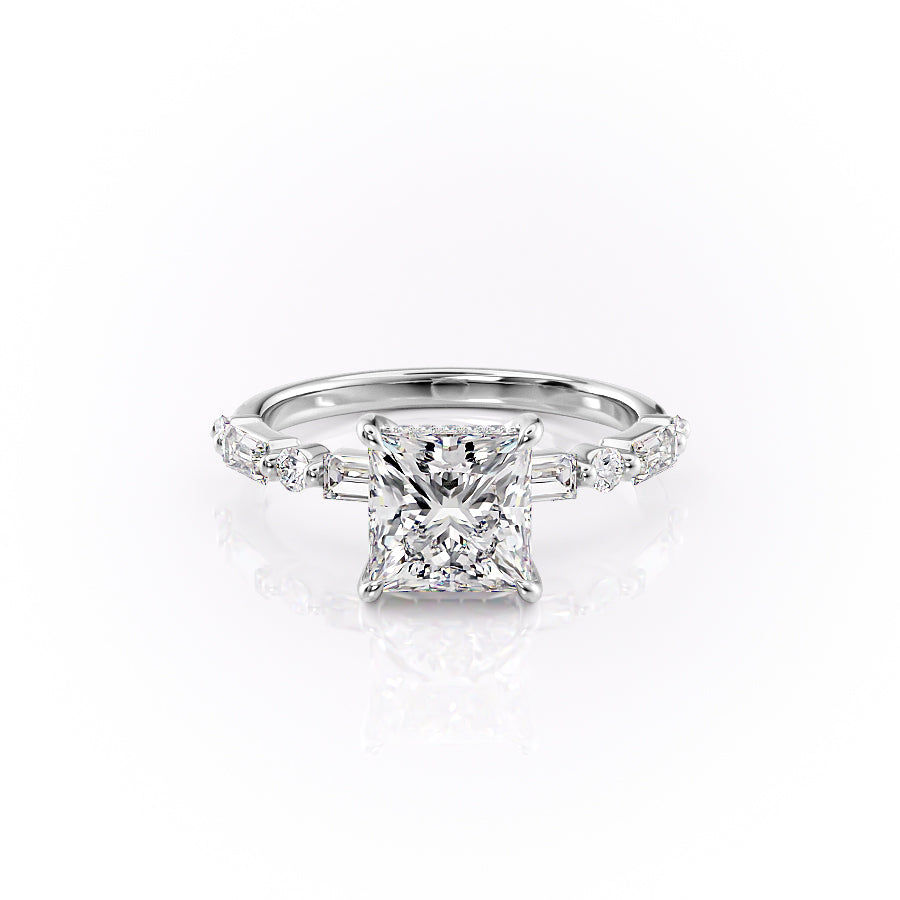 The Patricia Set With A 1.5 Carat Princess Lab Diamond