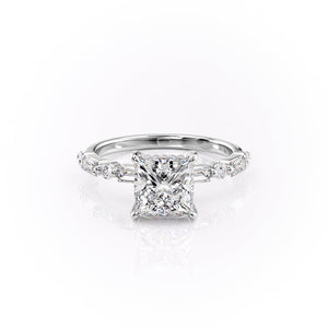 The Patricia Set With A 2 Carat Princess Lab Diamond