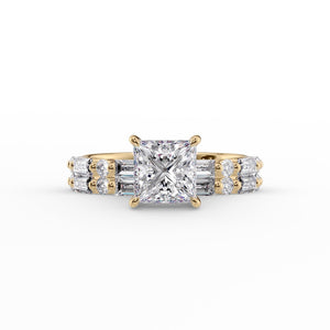 The Patricia Set With A 1 Carat Princess Lab Diamond