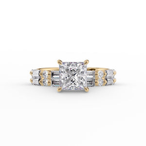 The Patricia Set With A 1.5 Carat Princess Lab Diamond