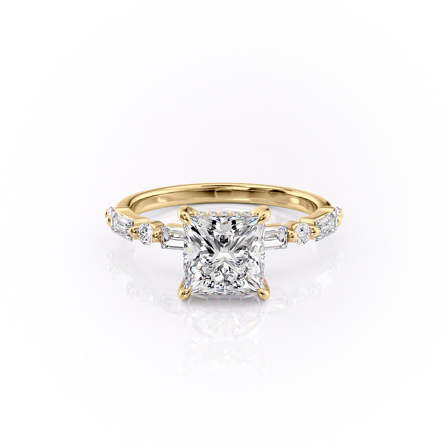 The Patricia Set With A 1.5 Carat Princess Moissanite