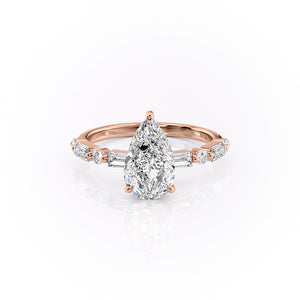 The Patricia Set With A 5 Carat Pear Moissanite