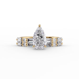 The Patricia Set With A 2.5 Carat Pear Moissanite