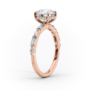 The Patricia Set With A 3 Carat Pear Moissanite