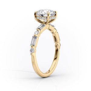 The Patricia Set With A 2 Carat Emerald Lab Diamond
