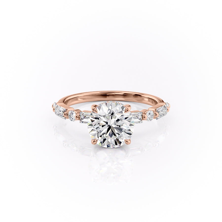 The Patricia Set With A 2 Carat Round Lab Diamond