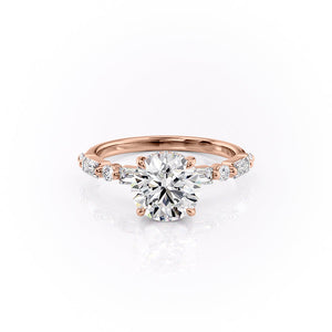 The Patricia Set With A 4 Carat Round Moissanite