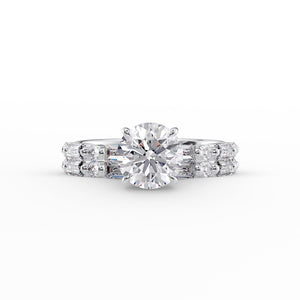 The Patricia Set With A 3.5 Carat Round Moissanite