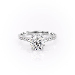 The Patricia Set With A 4 Carat Round Moissanite