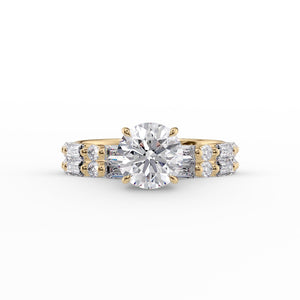 The Patricia Set With A 2.5 Carat Round Moissanite