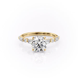 The Patricia Set With A 4 Carat Round Moissanite