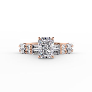 The Patricia Set With A 1.5 Carat Radiant Lab Diamond