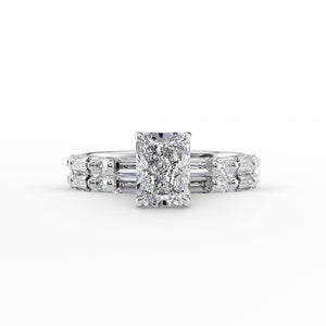 The Patricia Set With A 3 Carat Radiant Moissanite