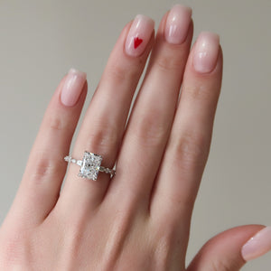 The Patricia Set With A 3 Carat Radiant Lab Diamond