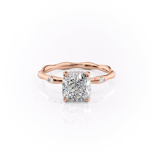 The Samantha Set With A 1.5 Carat Cushion Lab Diamond