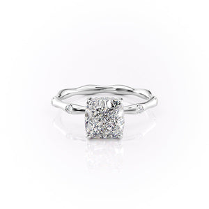 The Samantha Set With A 2 Carat Cushion Lab Diamond