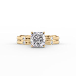 The Samantha Set With A Cushion Moissanite