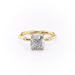 The Samantha Set With A 2 Carat Cushion Lab Diamond
