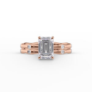 The Samantha Set With A 2 Carat Emerald Lab Diamond