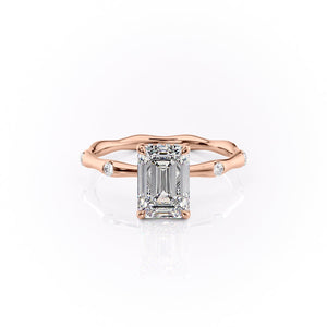 The Samantha Set With A 2 Carat Emerald Lab Diamond