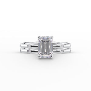 The Samantha Set With A 2 Carat Emerald Lab Diamond