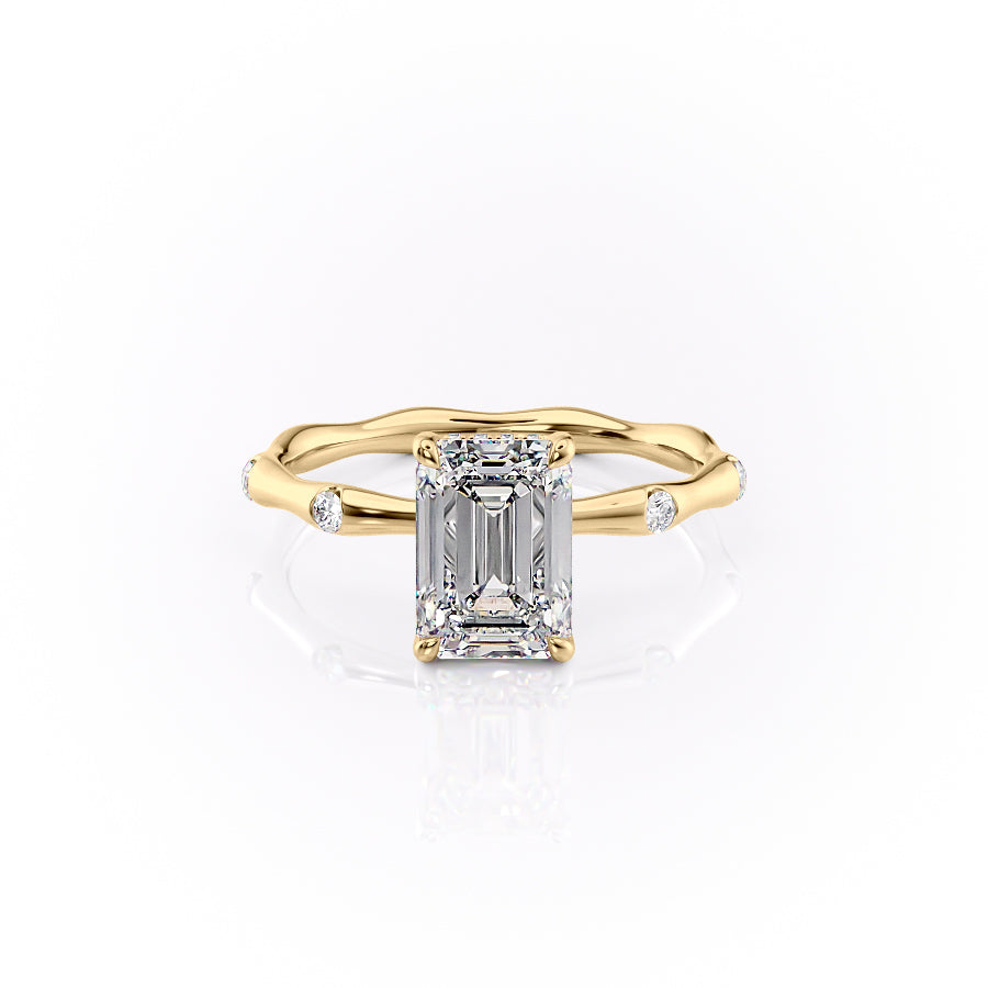 The Samantha Set With A 1 Carat Emerald Lab Diamond