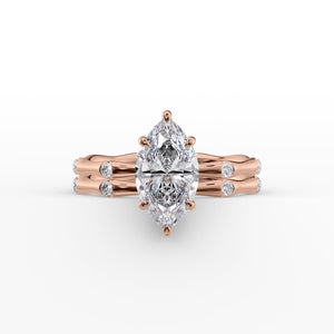 The Samantha Set With A 1.5 Carat Marquise Lab Diamond