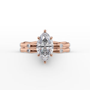 The Samantha Set With A 2 Carat Marquise Lab Diamond
