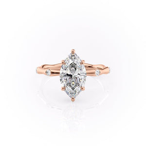 The Samantha Set With A 1.5 Carat Marquise Lab Diamond