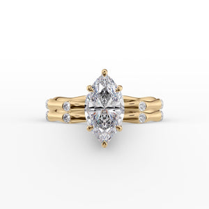 The Samantha Set With A 1.5 Carat Marquise Lab Diamond
