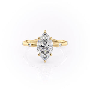 The Samantha Set With A 3 Carat Marquise Lab Diamond