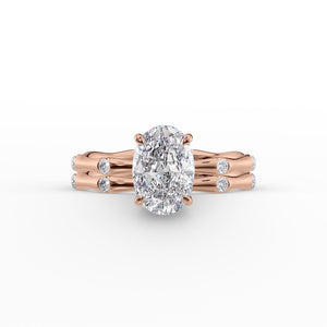 The Samantha Set With A 2.5 Carat Oval Lab Diamond