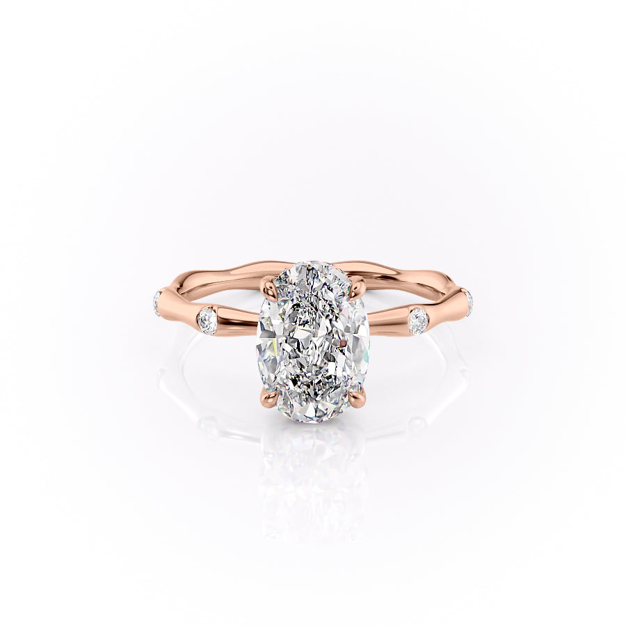 The Samantha Set With A 1 Carat Oval Lab Diamond