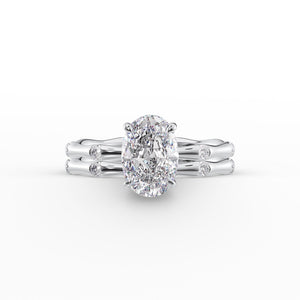 The Samantha Set With A 2.5 Carat Oval Lab Diamond