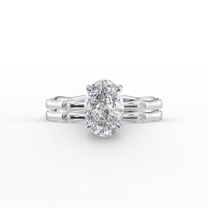 The Samantha Set With A 2 Carat Oval Lab Diamond