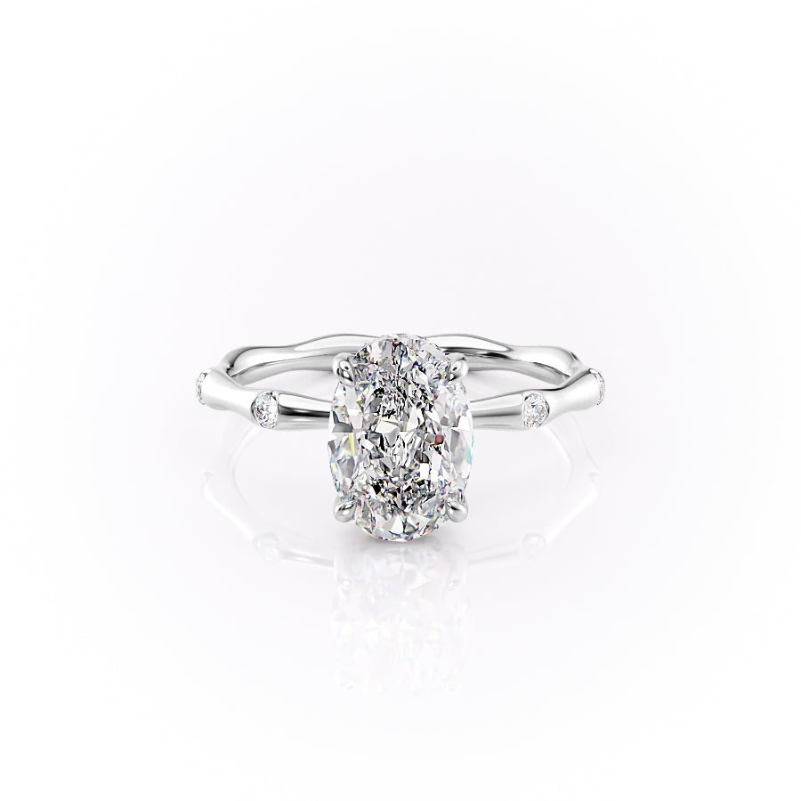 The Samantha Set With A 3 Carat Oval Lab Diamond