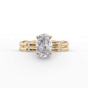 The Samantha Set With A 3 Carat Oval Lab Diamond