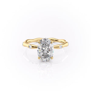 The Samantha Set With A 1.5 Carat Oval Lab Diamond